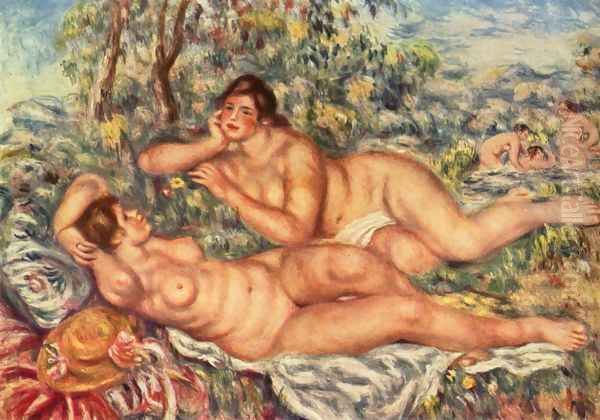 Peace after the bath Oil Painting by Pierre Auguste Renoir