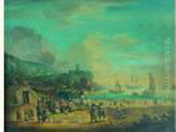 Le Retour De La Peche Oil Painting by Theobald Michau