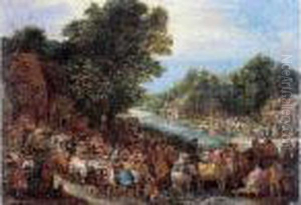 Kermesse Villageoise Oil Painting by Theobald Michau