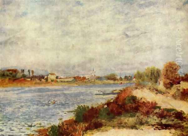 River at Argenteuil Oil Painting by Pierre Auguste Renoir