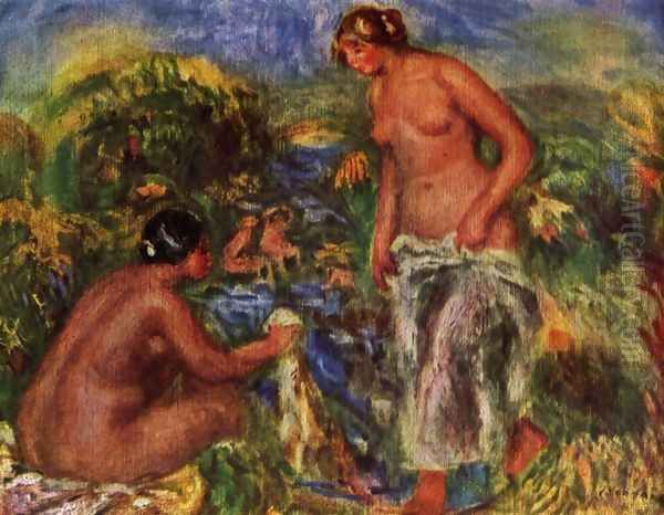 Women bathers Oil Painting by Pierre Auguste Renoir