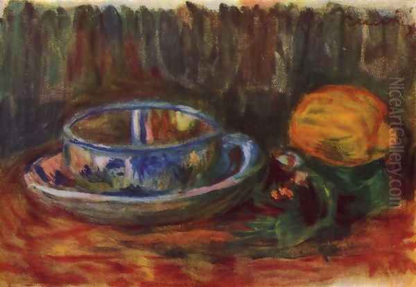 Still life with a cup Oil Painting by Pierre Auguste Renoir