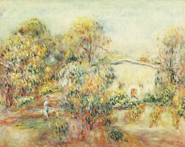 Landscape at Cagnes 2 Oil Painting by Pierre Auguste Renoir