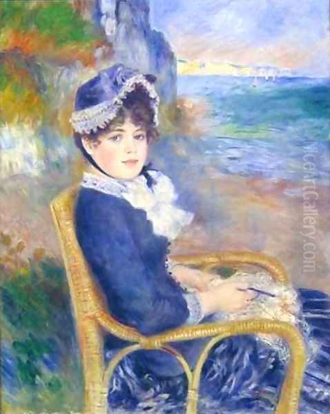 By the Seashore Oil Painting by Pierre Auguste Renoir