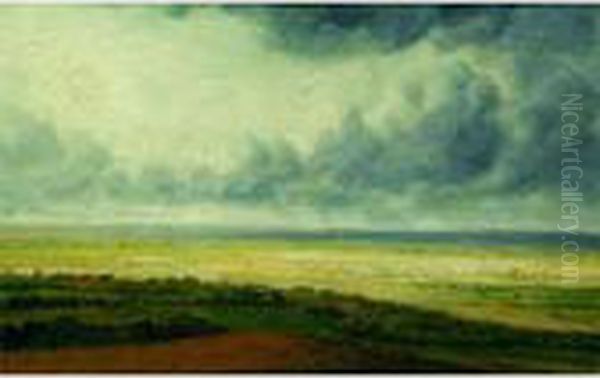 La Plaine Sous L'orage Oil Painting by Georges Michel