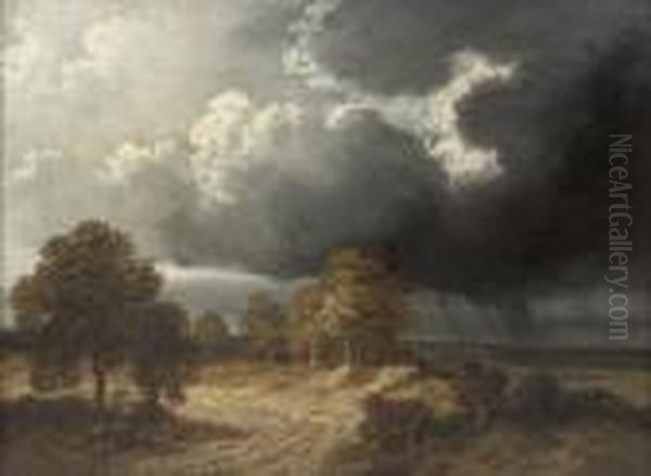 The Approaching Storm Oil Painting by Georges Michel