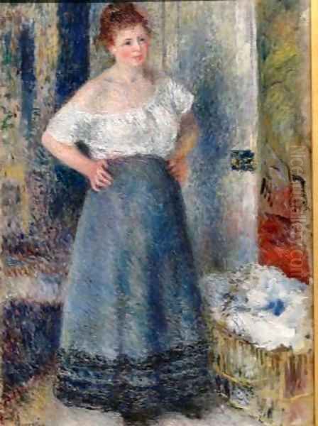 The Laundress 2 Oil Painting by Pierre Auguste Renoir