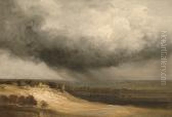 The Approaching Storm Oil Painting by Georges Michel