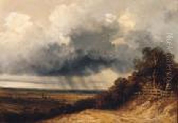 The Cloudburst Oil Painting by Georges Michel