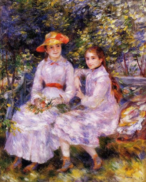 The Daughters of Paul Durand-Ruel Oil Painting by Pierre Auguste Renoir