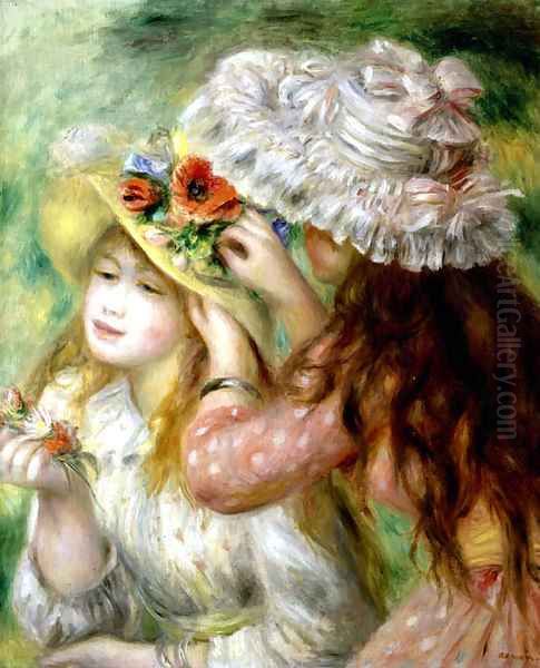 Summer Hats Oil Painting by Pierre Auguste Renoir