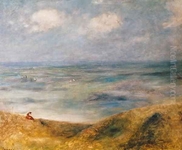 View of the Sea Guernsey Oil Painting by Pierre Auguste Renoir