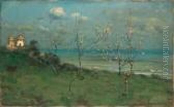 Alberi In Fiore Oil Painting by Francesco Paolo Michetti