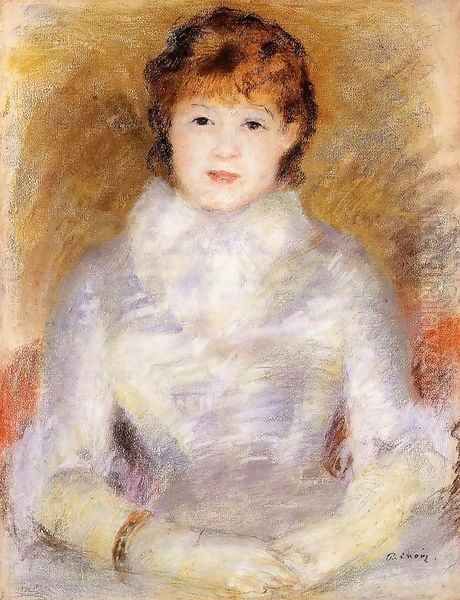 Portrait of a Young Woman (aka Ellen Andree) 1877 Oil Painting by Pierre Auguste Renoir