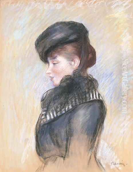 Femme à la toque Oil Painting by Pierre Auguste Renoir