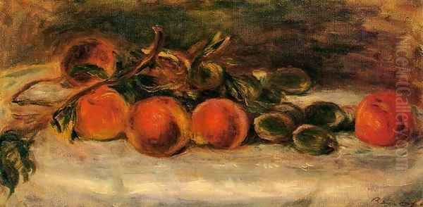 Still Life with Peaches and Chestnuts Oil Painting by Pierre Auguste Renoir