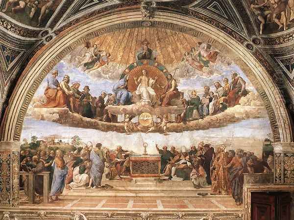 Disputation of the Holy Sacrament (La Disputa) Oil Painting by Raphael