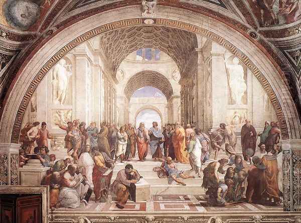 The School of Athens (from the Stanza della Segnatura) 1510-11 Oil Painting by Raphael