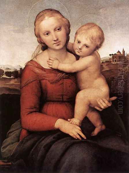 Madonna and Child (or The Small Cowper Madonna) Oil Painting by Raphael