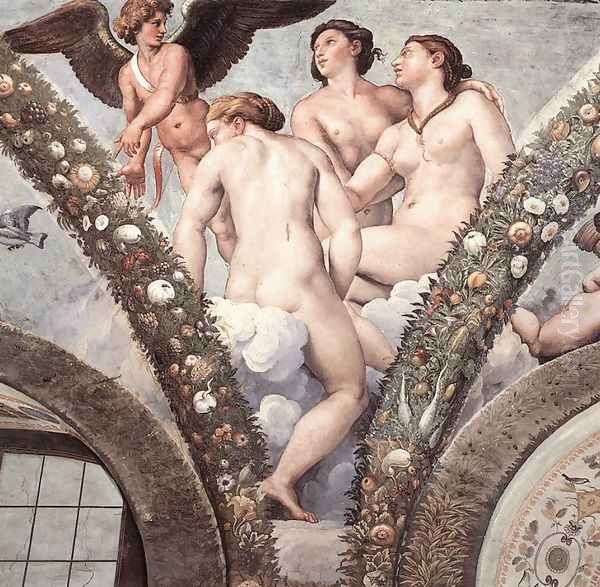 Cupid and the Three Graces Oil Painting by Raphael