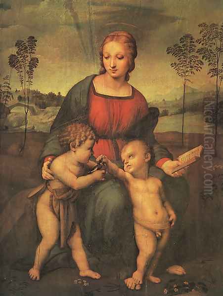 Madonna of the Goldfinch (Madonna del Cardellino) 1505-06 Oil Painting by Raphael