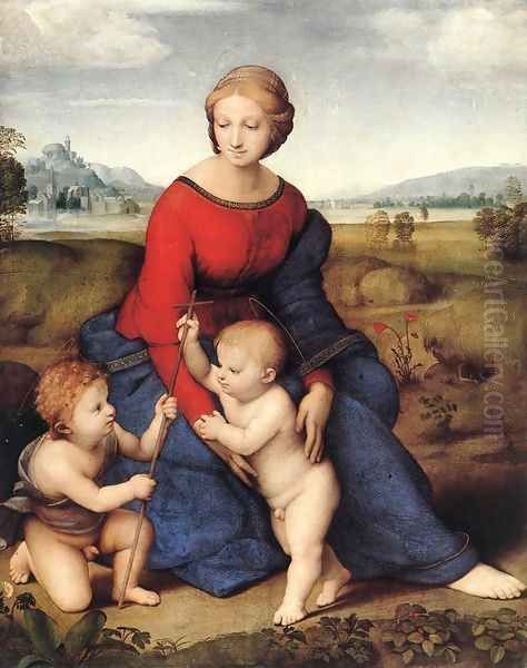 Madonna of Belvedere (or Madonna del Prato) Oil Painting by Raphael