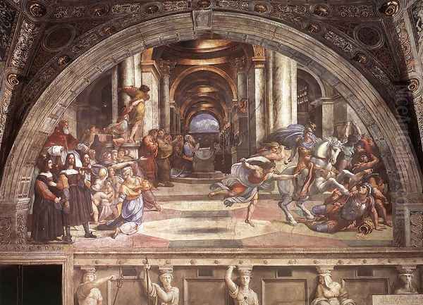 The Expulsion of Heliodorus from the Temple Oil Painting by Raphael