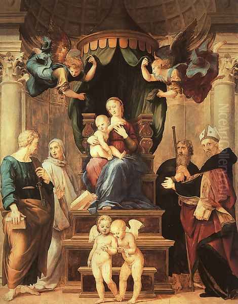 Madonna del Baldacchino 1507 Oil Painting by Raphael