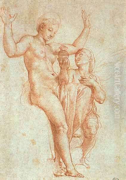 Psyche Offering Venus The Water Of Styx Oil Painting by Raphael