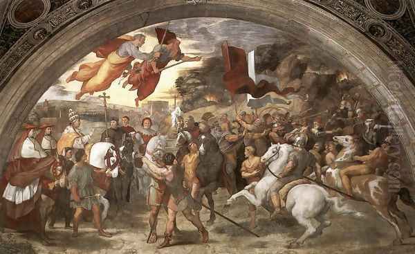 The Meeting Between Leo The Great And Attila Oil Painting by Raphael