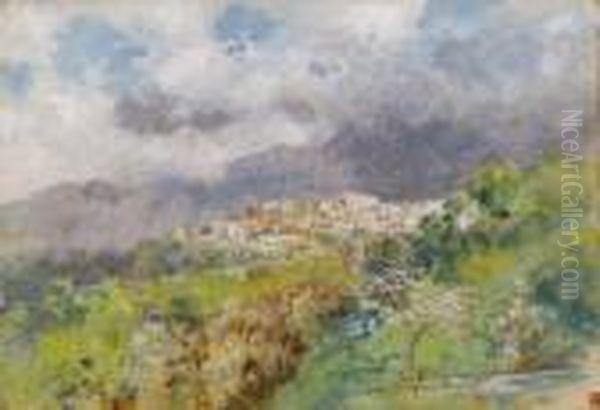 Paesaggio Campano Oil Painting by Vincenzo Migliaro