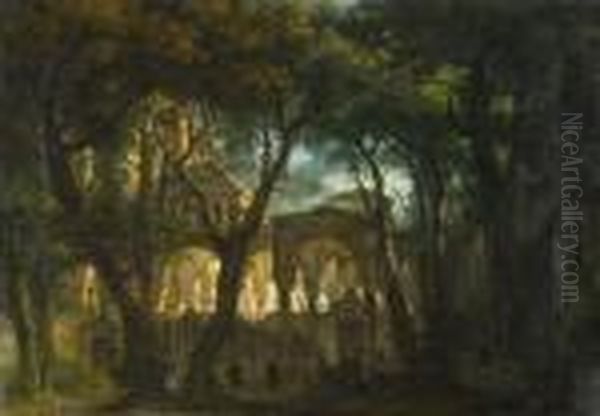 Monastero Nel Bosco Oil Painting by Vincenzo Migliaro