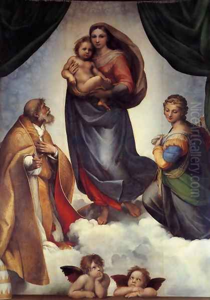 The Sistine Madonna 1513-14 Oil Painting by Raphael