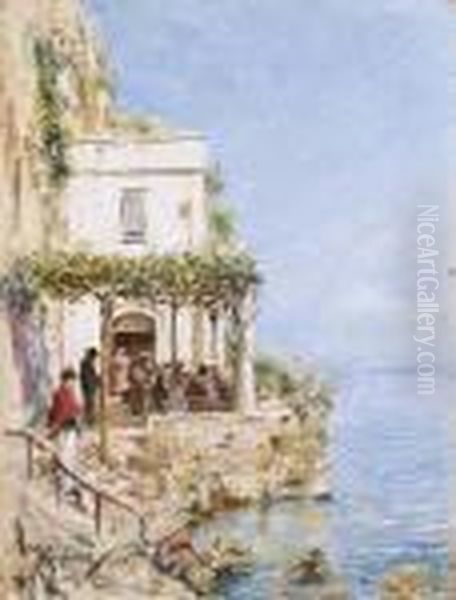 Pergolato Sul Mare Oil Painting by Vincenzo Migliaro