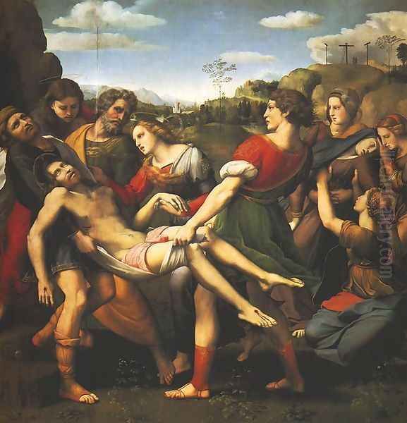 Entombment (Trasporto di Cristo al sepolcro) Oil Painting by Raphael