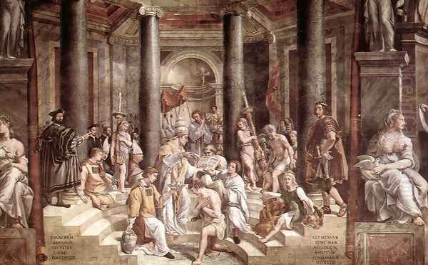 The Baptism of Constantine Oil Painting by Raphael