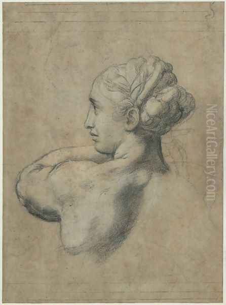 Head Of A Woman Oil Painting by Raphael