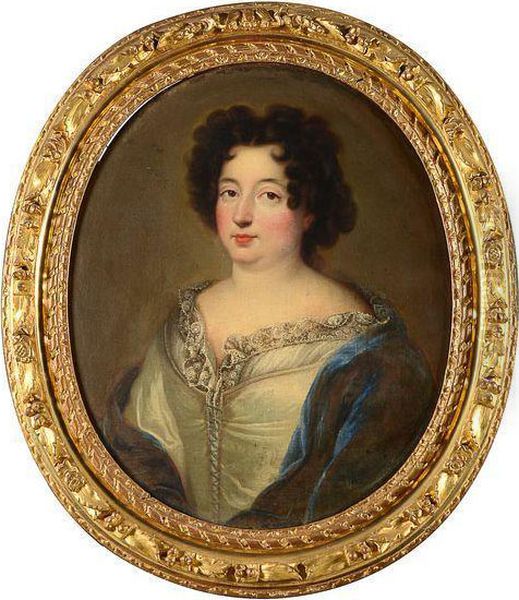 Portait De Marie Anne Christine Victoire De Baviere, Dauphine De France Oil Painting by Pierre Le Romain I Mignard