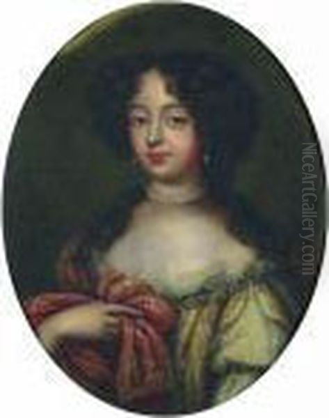 Portrait Presume De Hortense Manscini Oil Painting by Pierre Le Romain I Mignard