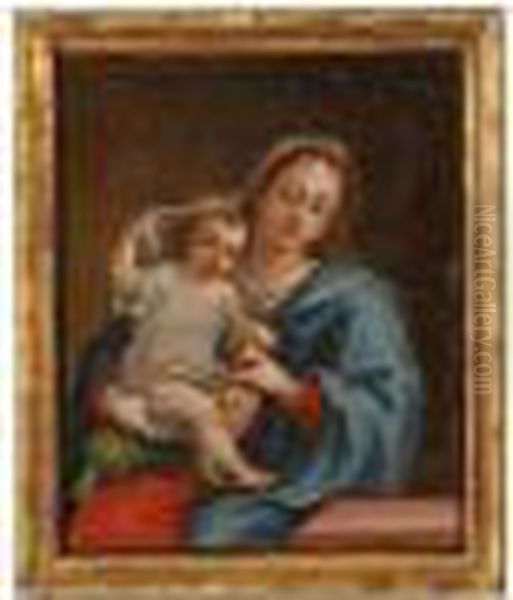 The Madonna And Child Oil Painting by Pierre Le Romain I Mignard