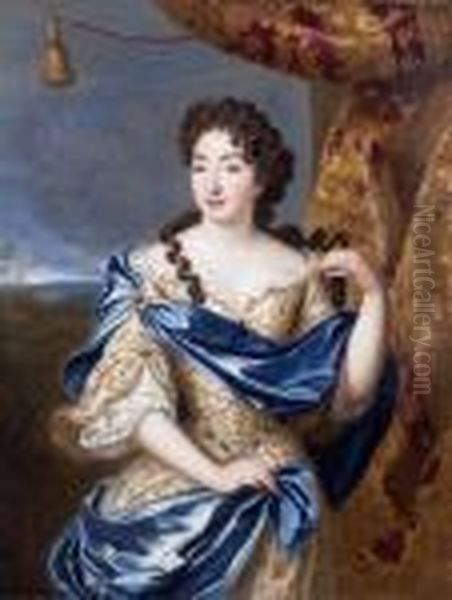 Portrait Presume De La Grande Dauphine Oil Painting by Pierre Le Romain I Mignard