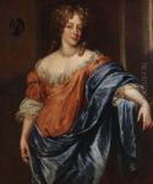 Portret Van Een Edeldame. Oil Painting by Pierre Le Romain I Mignard