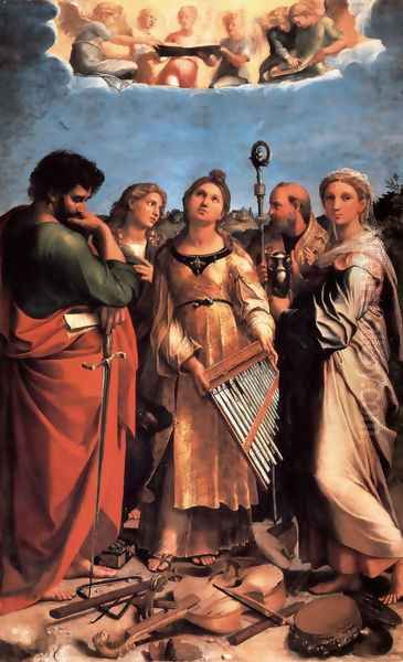 The Saint Cecilia Altarpiece Oil Painting by Raphael