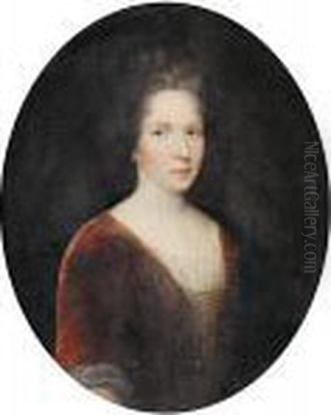 Portrait Of A Lady Oil Painting by Pierre Le Romain I Mignard