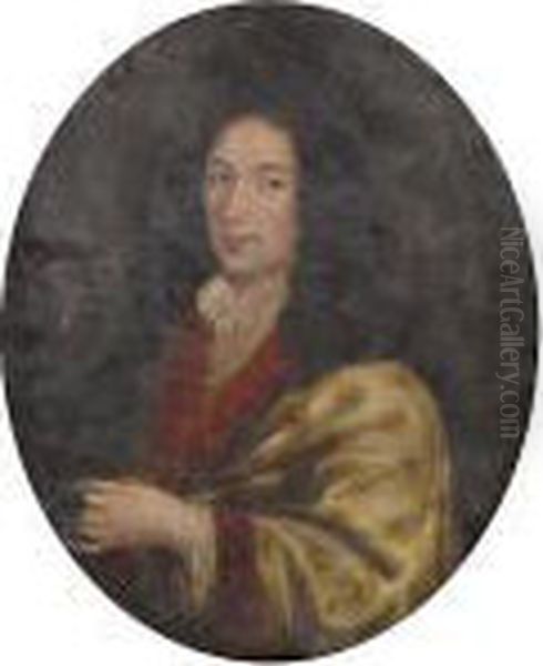 Portrait Of A Gentleman Oil Painting by Pierre Le Romain I Mignard