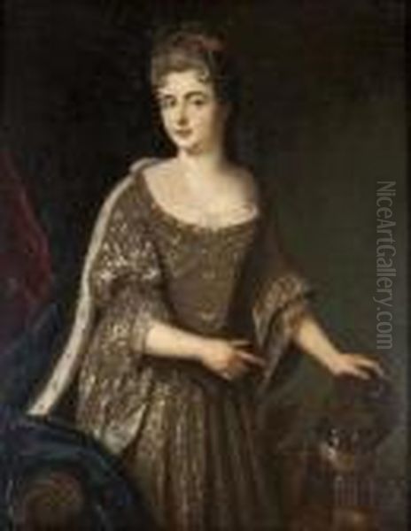 Adelaide, Princess Of Savoy Oil Painting by Pierre Le Romain I Mignard