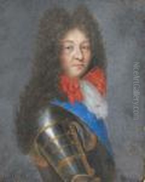 Portrait De Monsieur Oil Painting by Pierre Le Romain I Mignard