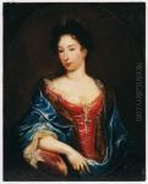 De, Diane De Damas, Duchesse Denevers Oil Painting by Pierre Le Romain I Mignard