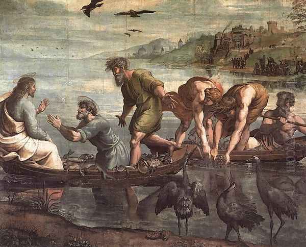 The Miraculous Draught Of Fishes Oil Painting by Raphael