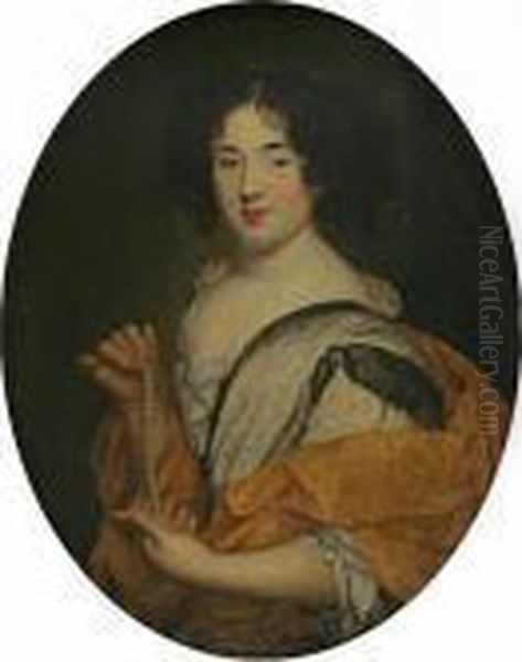 Portrait Of A Lady Oil Painting by Pierre Le Romain I Mignard